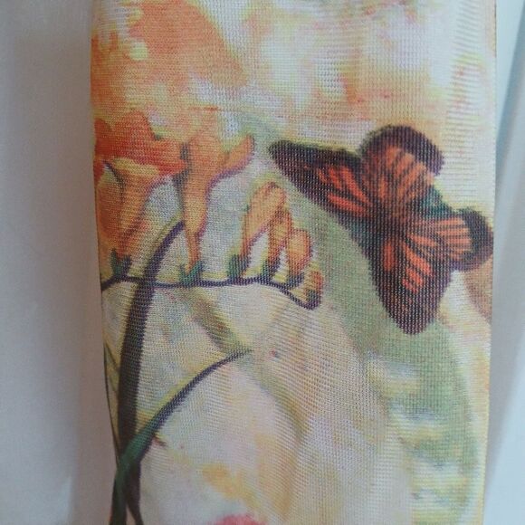 Tail's End Vintage 80's Top Button Down Wide Lapels Long Sleeves Floral - Picture 13 of 13